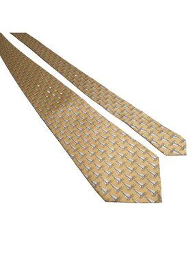 Sero Yellow Silk Tie Patterned Sailboats Nautical Made In China Men Necktie Acce